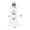 Air outlet with aerator for kitchen faucet REA Colin Brush Gold