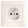 Single grounded socket with frame OSTE JNH001-G Beige