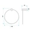 Appendino da bagno Ring 64106 SOLO Brush Gold