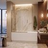 Sliding bathtub screen REA Dario Brush Gold 120