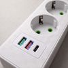 Prelungitor Multipriză 3 prize + 2x USB-A + USB-C JNH020-3A White