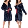 Bathrobe Roger Women Navy Red XL