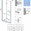 Duschtür Rea Molier Chrom+ Profil 80