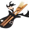 Christmas cutlery cover 6 pcs Reindeer Black