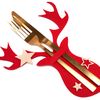 Christmas cutlery cover 4 pcs Red Reindeer