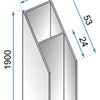 Extension profile Shower enclosure and door Rea