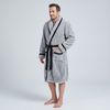 Szlafrok męski gruby GREY / BLACK