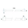 Shower screen support arm 150 cm Rea Gold
