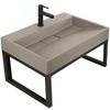 Vasque en conglomérat Rea GOYA TAUPE 70CM + piètement