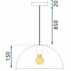 Lampa wisząca APP911-1CP Marmur
