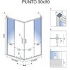 shower enclosure Rea Punto Black 90x90
