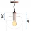 Lampa sufitowa wisząca szklana Lassi 20 cm app039-1cp Różowe Złoto