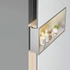 IEBŪVĒTĀ VANNAS ISTABAS PLAUKTS LED 30x45 steel brush