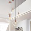 Lampada da soffitto pensile di vetro Lassi Rose Gold 25 cm