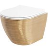 Závěsná WC mísa Carlo Flat - broušené zlato