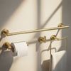 Badezimmer-Accessoire-Set GRID Brush Gold 4-teilig