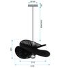 Lampă suspendată APP1833-1CP BLACK