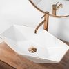 Countertop Basin Rea Vegas White Rose Gold Edge