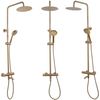 Shower set with thermostat REA Lungo Gold Brush
