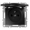 Presa singola con messa a terra e coperchio OSTE JNH005-G Black