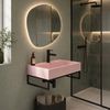 Vasque en conglomérat GOYA PINK 60cm + Support