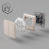 Double Switch OSTE JNH007-W BEIGE