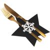 Christmas cutlery cover 6 pcs Star Black