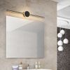 LAMPADA DA MURO DA BAGNO LED SOPRA SPECCHIO 40CM APP848-1W ROUND BLACK