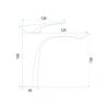 Bathroom faucet Rea Joe Brush Gold low