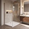 shower tray Rea Belmond White 80x100 Brush Copper