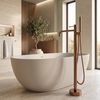 Robinet autoportant Rea Lungo Diamond Brush Copper