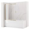 Sliding bathtub screen REA Dario Brush Gold 120