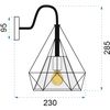 Wandlampe Loft E27 BELLO METALL