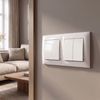 Double socket frame OSTE JNH014-2F White