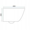 Toilet bowl Carlo white Mini Flat Gold Edge