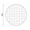 Rainfall shower head Rea Black Matt 25cm