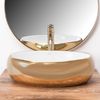 Lavabo sobre encimera Rea Linda Gold White