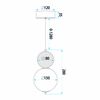 Lámpara de techo colgante LED LHJ115-1CP oro cepillado