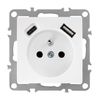 Single grounded socket + USB-A USB-C OSTE JNH004-G White