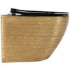 Viseča straniščna školjka Rea Carlo Mini Tornado Black Brush Gold