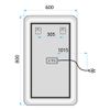Mirror LED MARLO 80X60