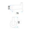 Bathroom hook 16204 Vibe Brush Gold