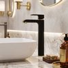 Waschbeckenarmatur REA Bloom Black Gold high