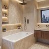 Built-in acrylic bathtub Rea Gloria 140