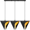 TRIANGULAR LAMP GEOMETRIC BLACK TRIPLE APP254-3CP