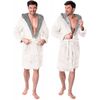 Bathrobe men Jordan Ecru Grey L