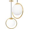 Lampada Da Soffitto Pensile Di Vetro Palla Oro Bianco Oro APP430-1CP