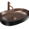 Ceramic Countertop Basin CLEO 61 Copper Bush / Black - REA