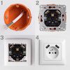 Single grounded socket + 2x USB-A OSTE JNH003-G White