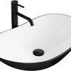 Lavabo da appoggio Rea Royal White Black